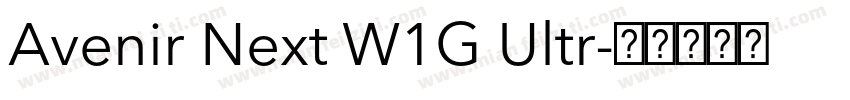 Avenir Next W1G Ultr字体转换